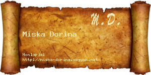 Miska Dorina névjegykártya
